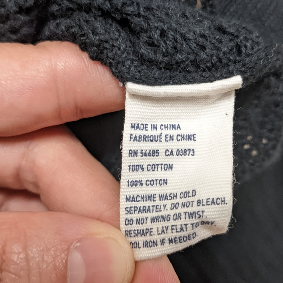 American Eagle Outfitters Black V Neck Open Knit Cardigan - Picture 7 of 9